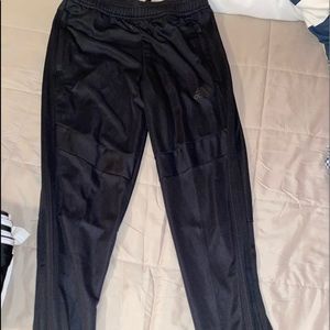 All black adidas joggers